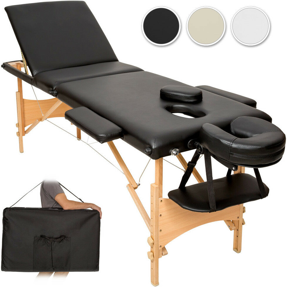 Mobile Massageliege Massagetisch Massagebank 3 Zonen Klappbar + Tasche
